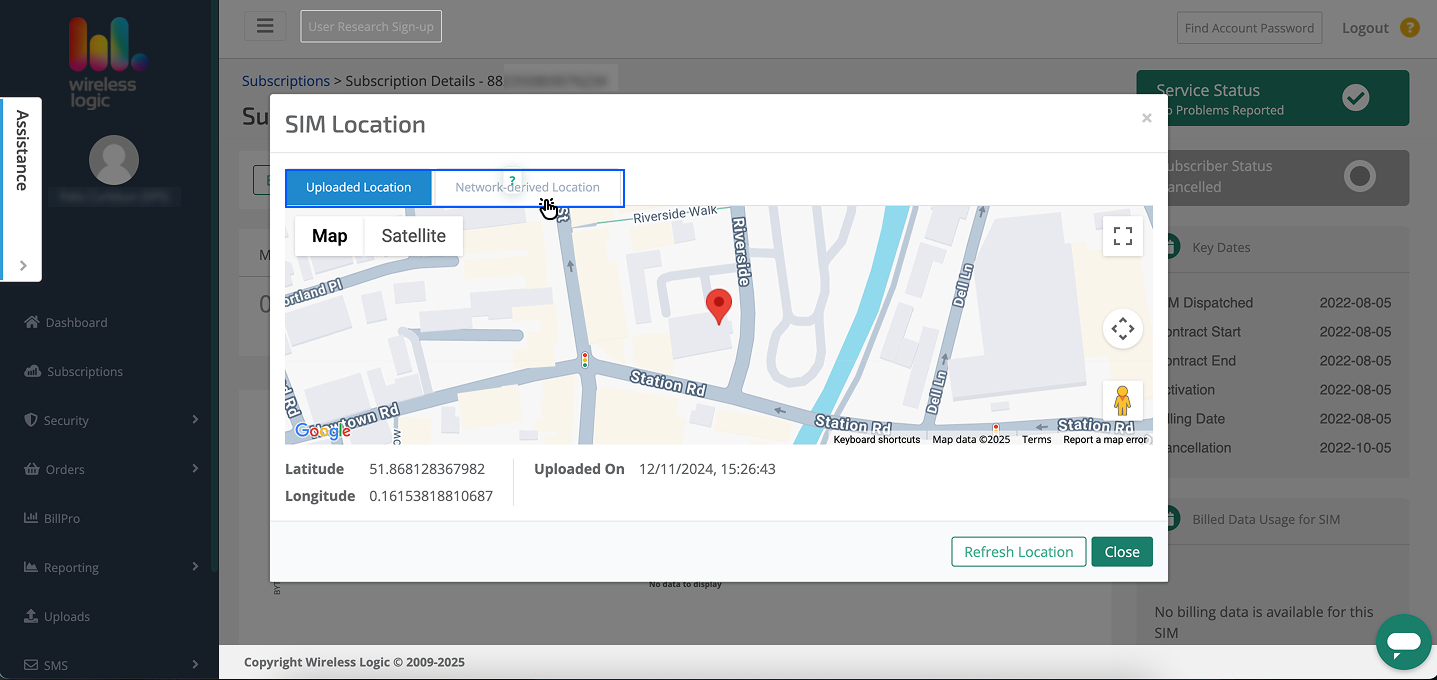 Show network derived location for a Single SIM.png